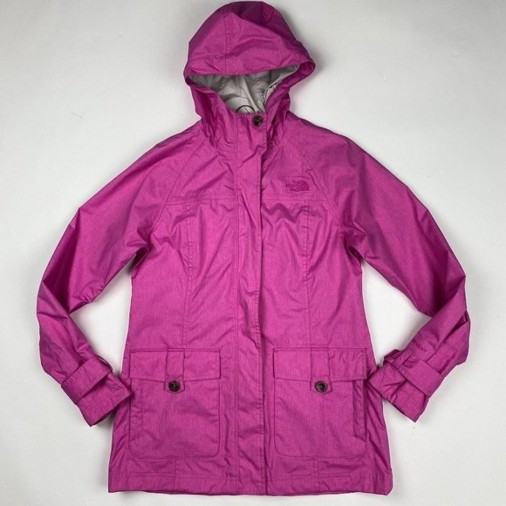 The North Face Hyvent Hooded Jacket Womens Small Pink Nylon